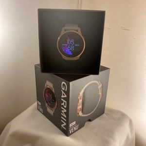 Garmin Venu NIB Rose Gold GPS Smartwatch, $349.99